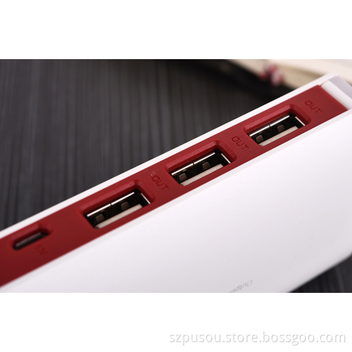 Power bank 10000mah with 3USB and Led light Input 5V 1.5A